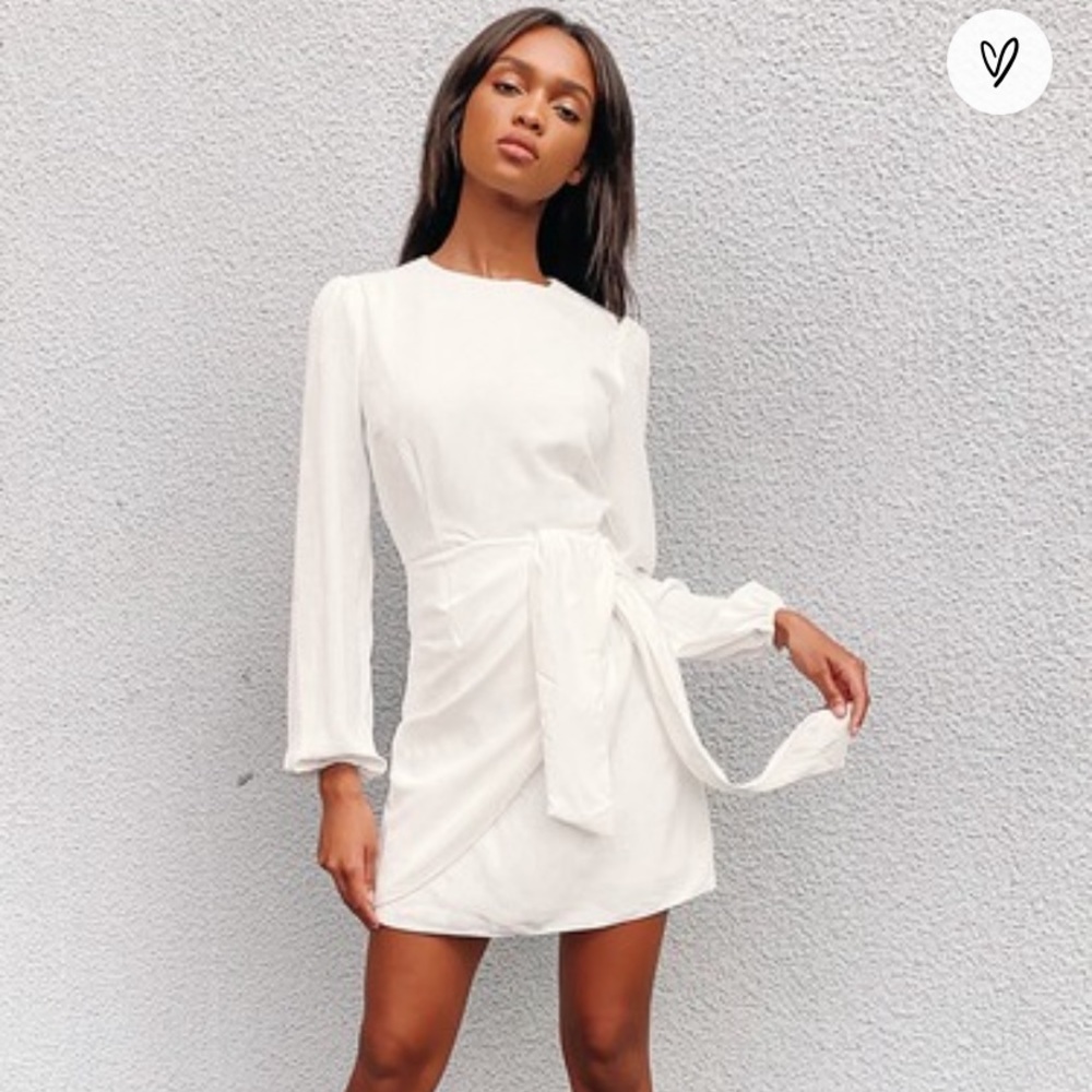 Lulu’s White Wrap Dress NWT